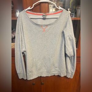 Champion Gray Sweatshirt with Orange Accent